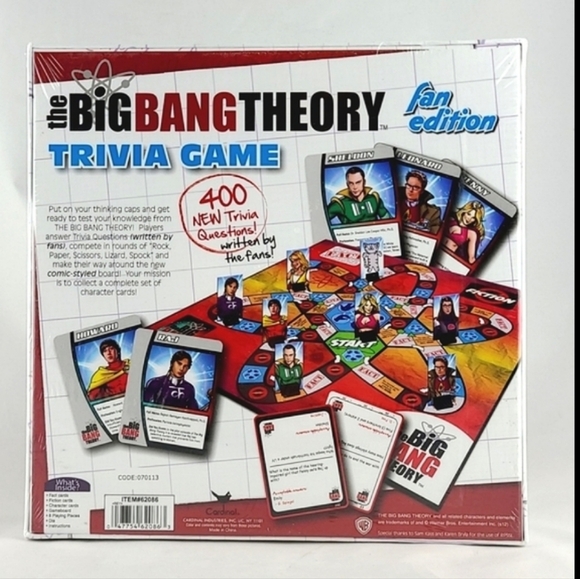 Cardinal Games Big Bang Theory TV Show Ultimate  Genius Party Game Fan Edition - Picture 3 of 7